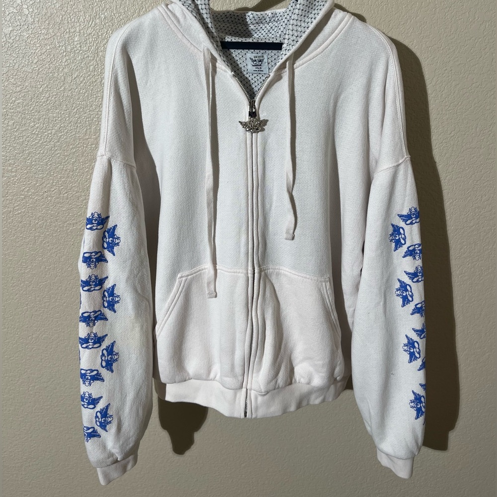 Boys Lie White and Blue Hoodie Sweater